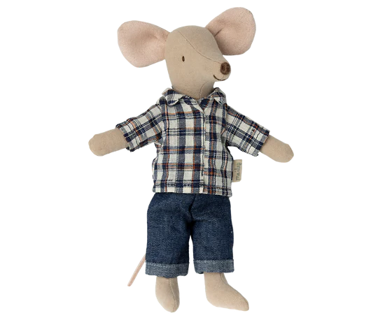Kleidung für Papa Maus blau Maileg