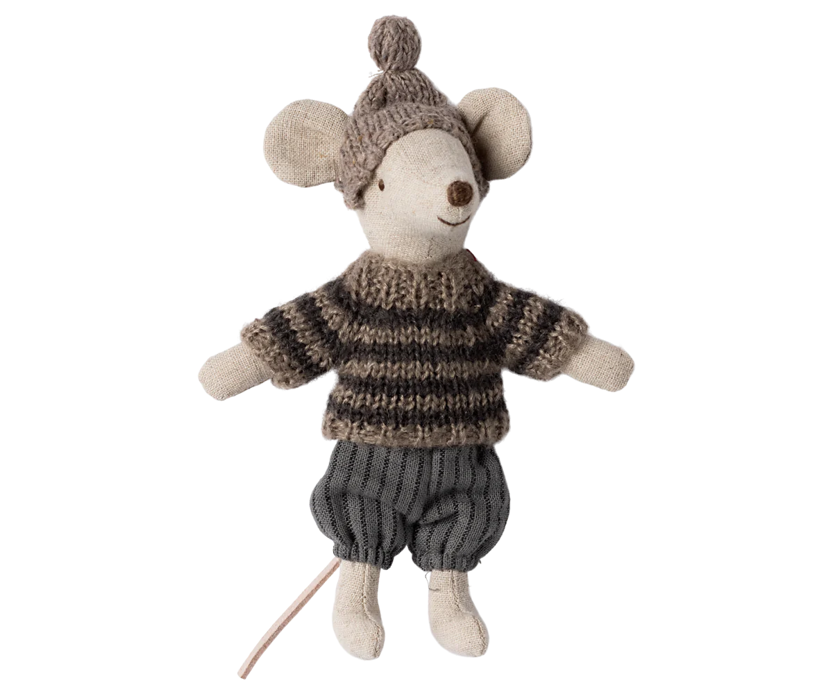 Wintermaus mit Skiset Maileg