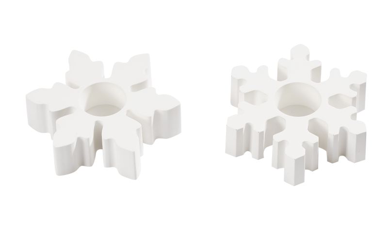 Silikonform-Set Schneeflocke  Kerzenhalter