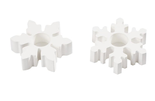 Silikonform-Set Schneeflocke  Kerzenhalter