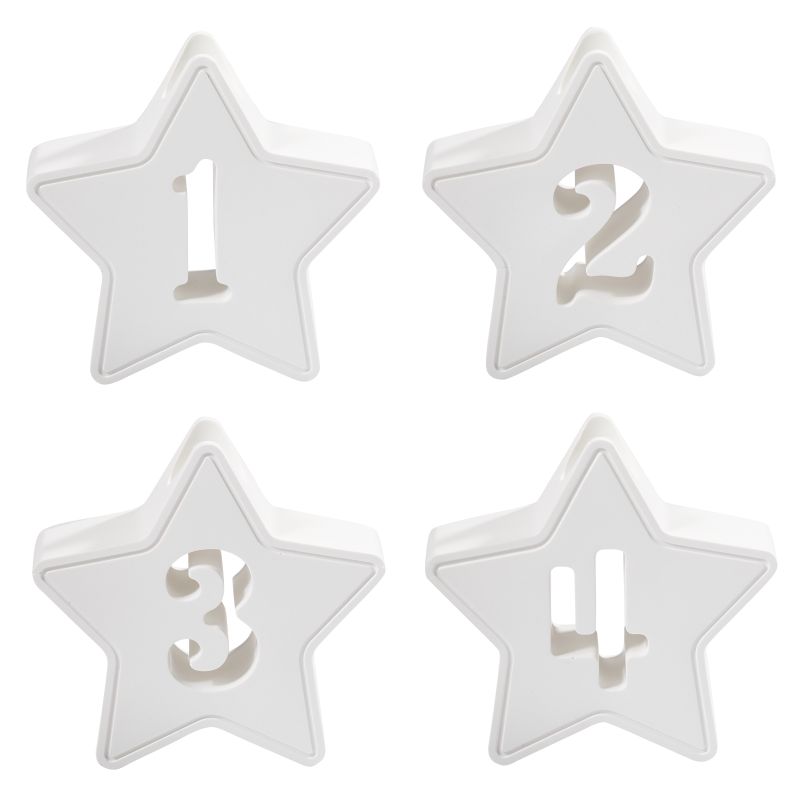Silikonform Adventszahlen Stern Set 1-4