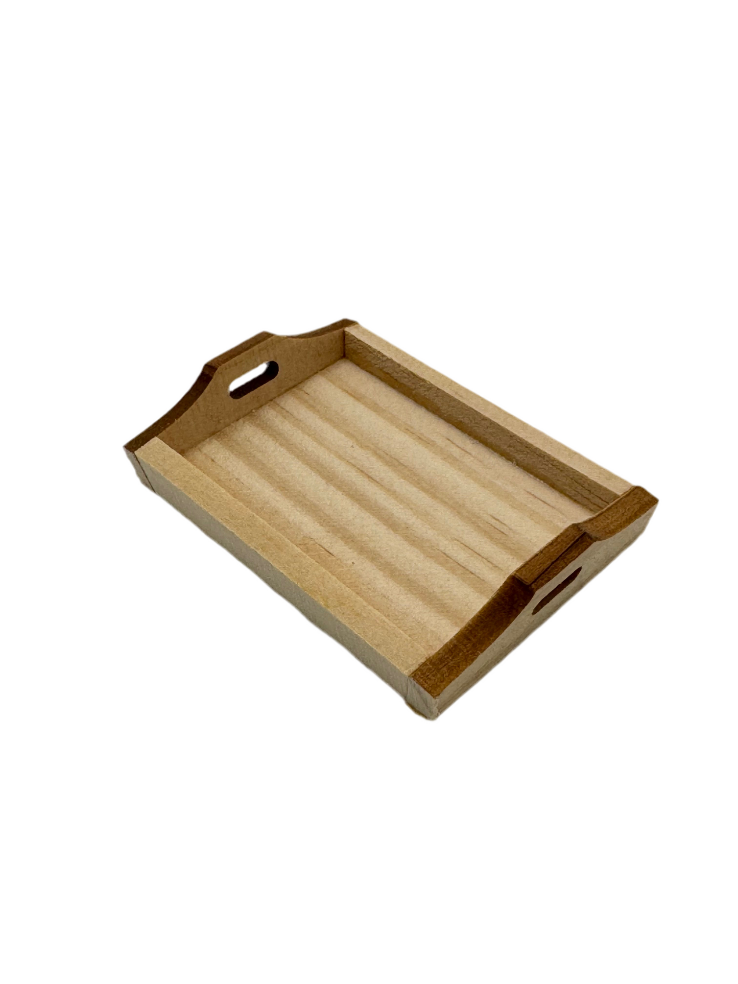 Holz Tablett mit Griffmulden