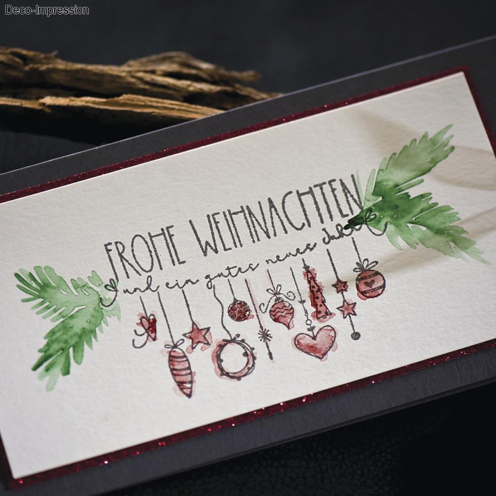 Stempel Frohe Weihnachten - Girlande
