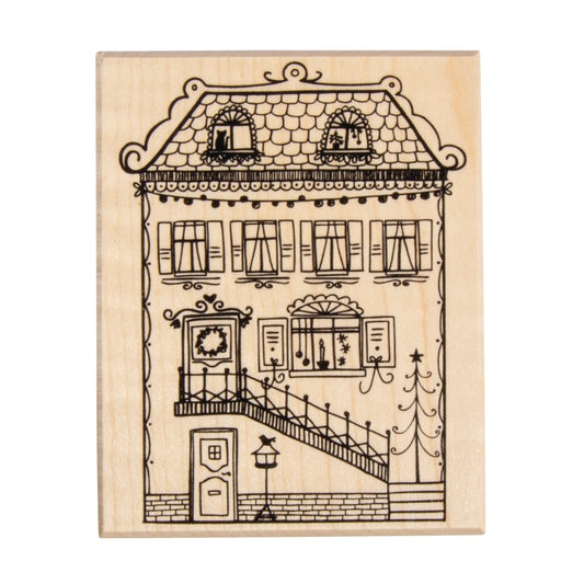 Holzstempel Villa