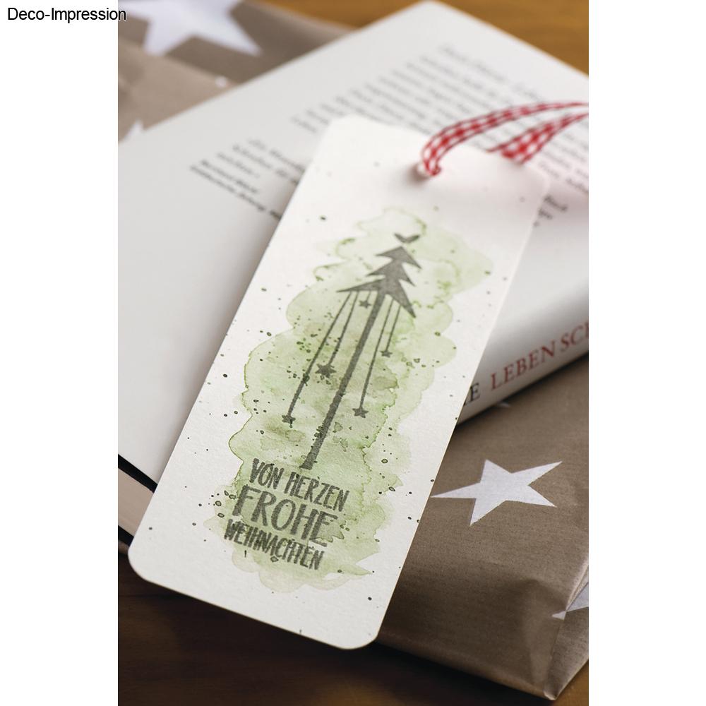 Stempel lang Von Herzen Frohe Weihnachten mit Tannenbaum