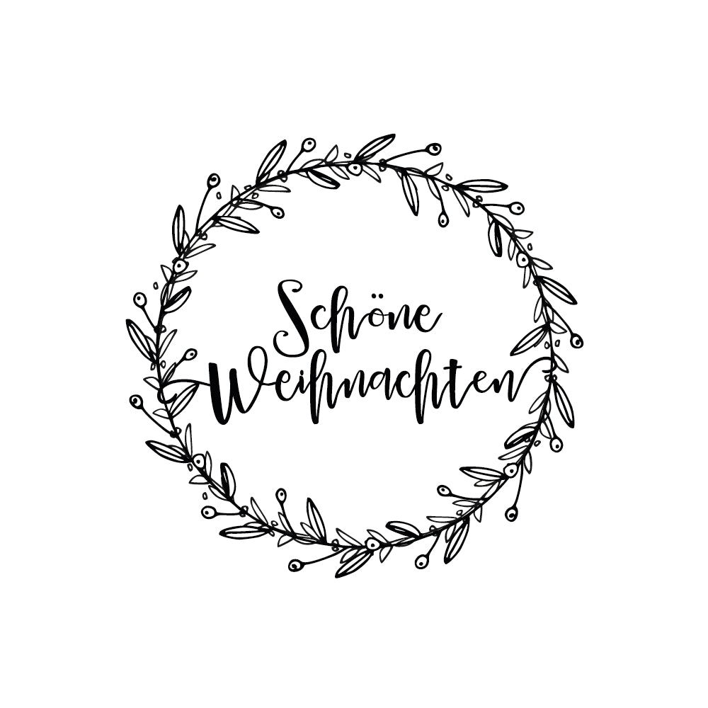 Stempel Kranz schöne Weihnachten