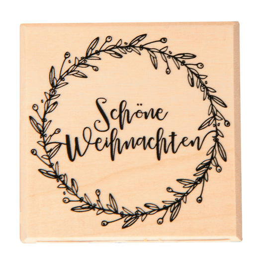 Stempel Kranz schöne Weihnachten