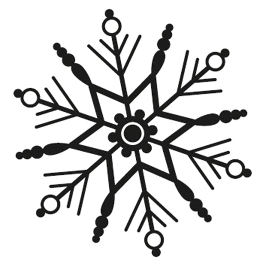 Stempel Schneeflocke rund