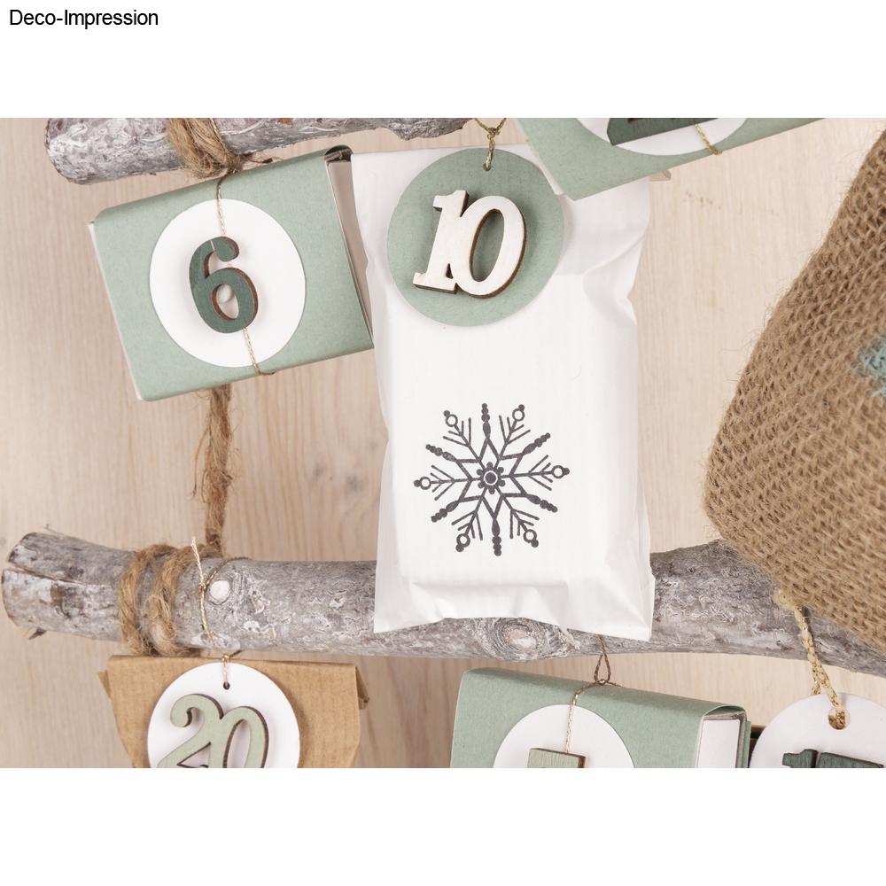 Stempel Schneeflocke rund