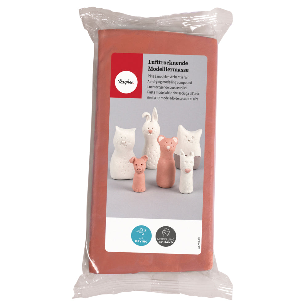Modelliermasse lufttrocknend – Weiß & Terrakotta für Kreativprojekte