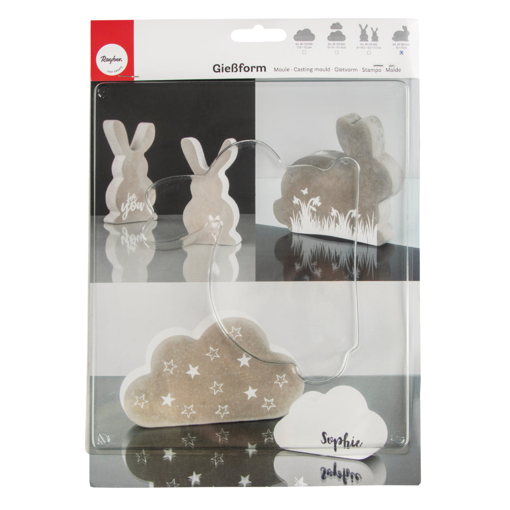 Gießform Hase verschiedene