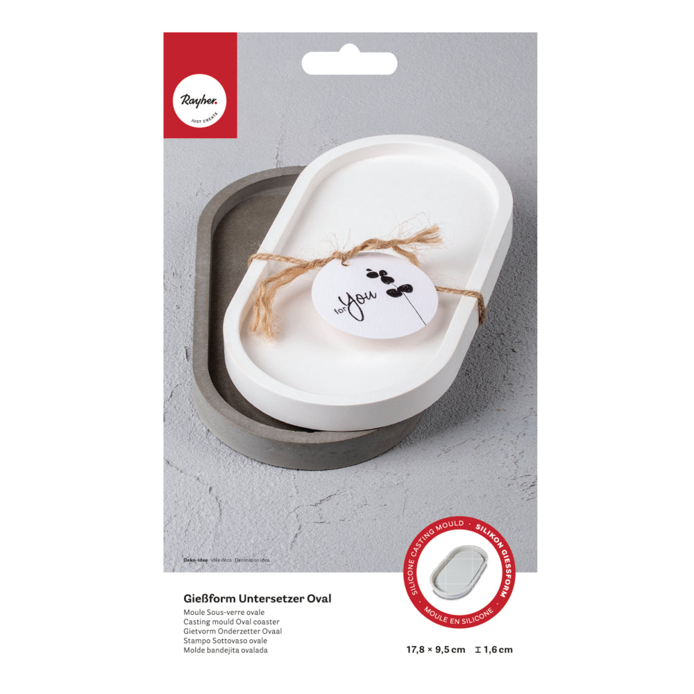 Gießform Untersetzer Oval