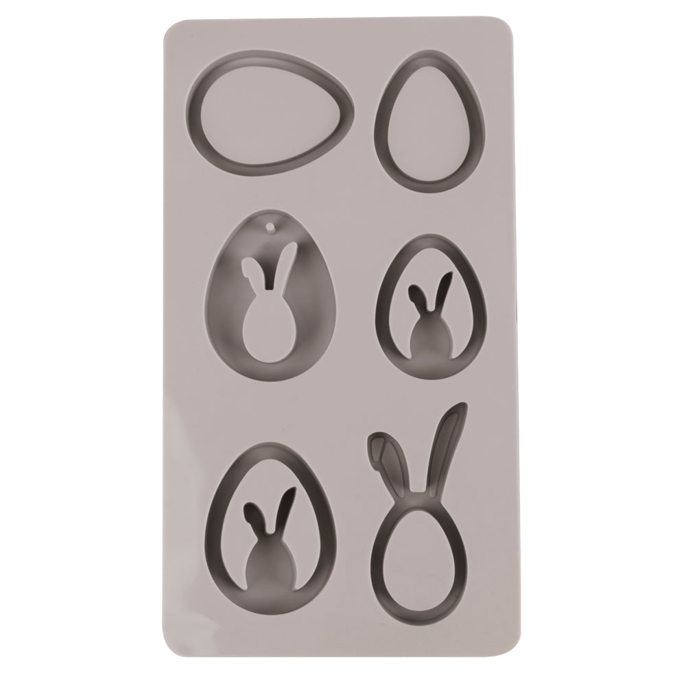 Gießform Eier + Hasen Anhänger
