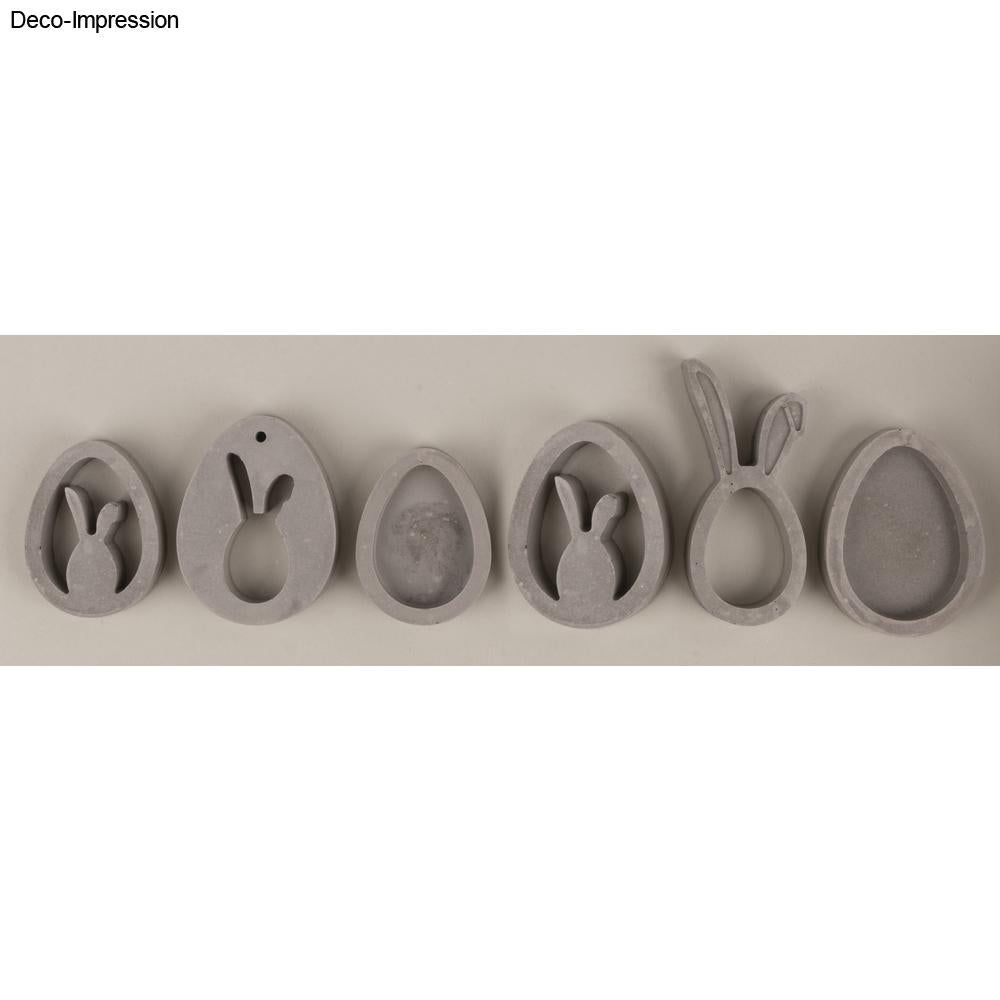 Gießform Eier + Hasen Anhänger