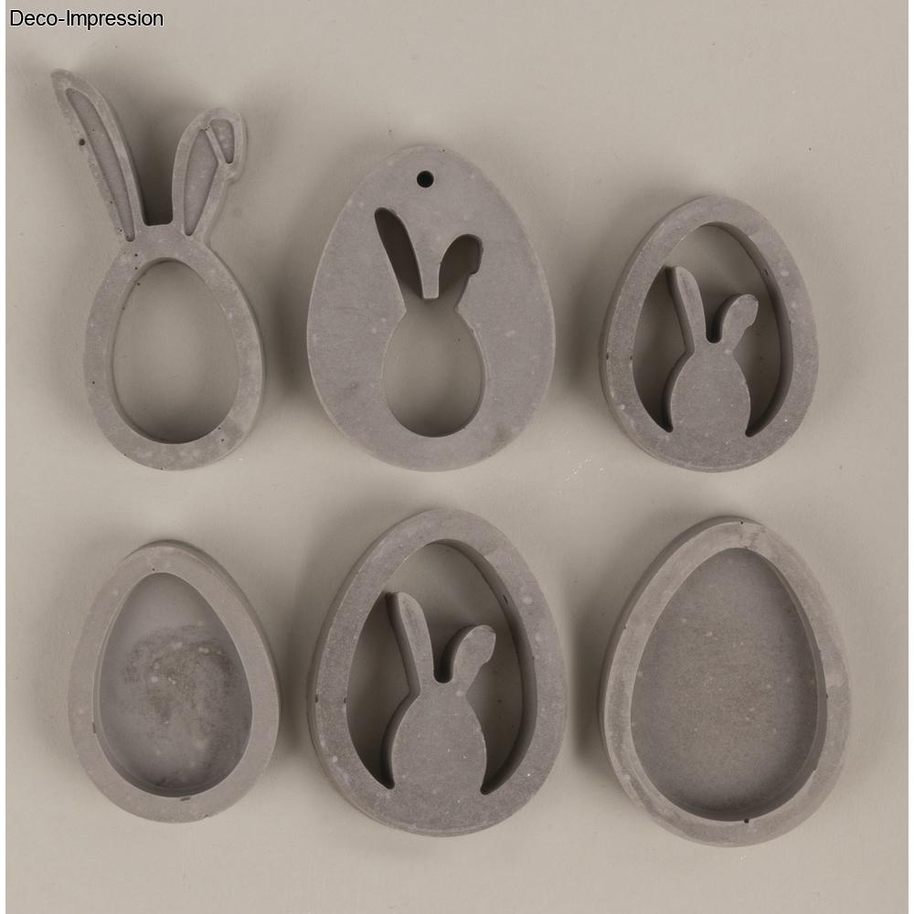Gießform Eier + Hasen Anhänger