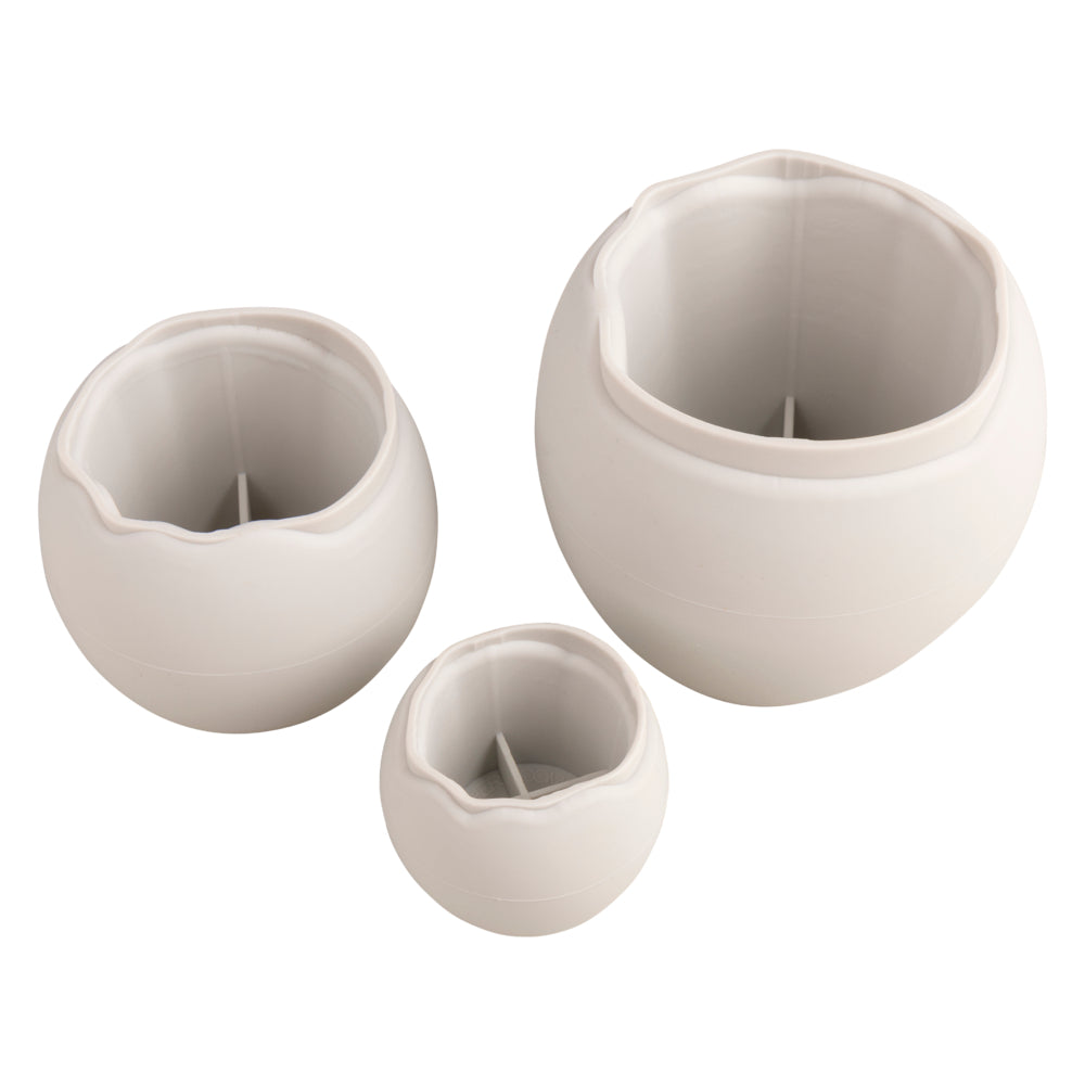 Gießform Vase mit Wellenrand 3er Set