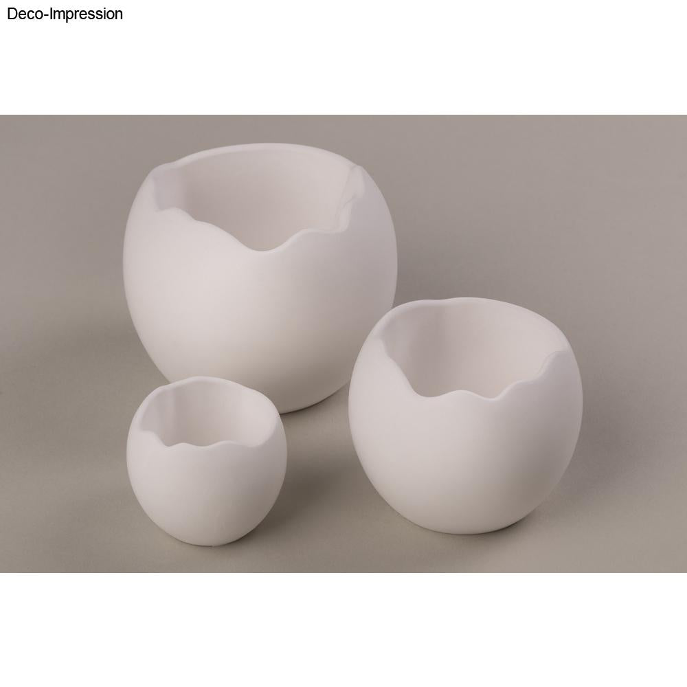 Gießform Vase mit Wellenrand 3er Set
