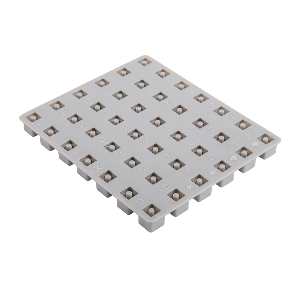 Silikon Gießform Buchstaben Perlen inkl. Zahlen 42 Perlen 10x10