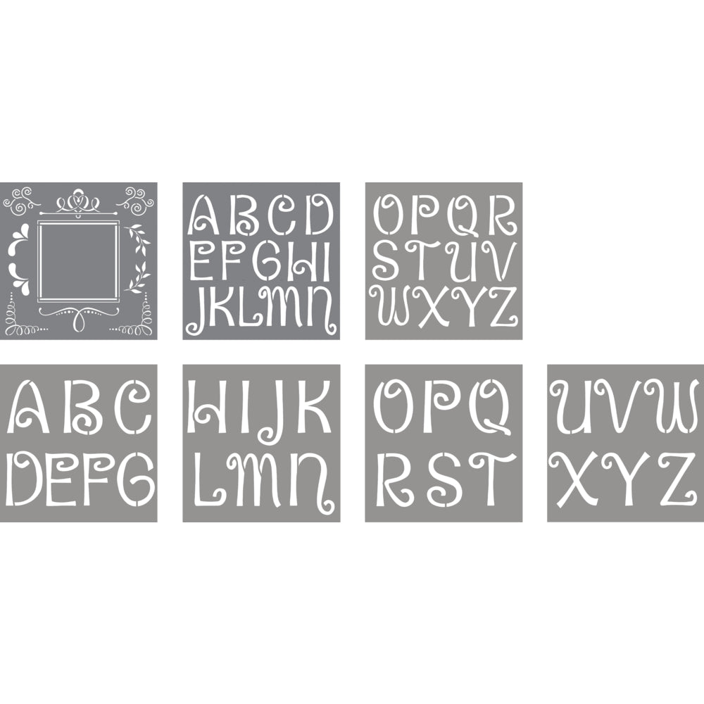 Schablone Buchstaben + Designs