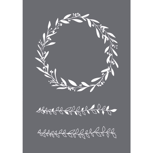 Siebdruck Schablone A5 Blätterranken