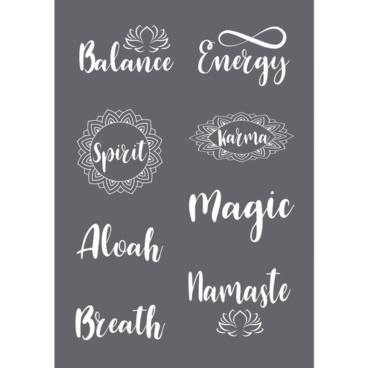 Siebdruck Schablone A5 Spirit - Balance, Energy