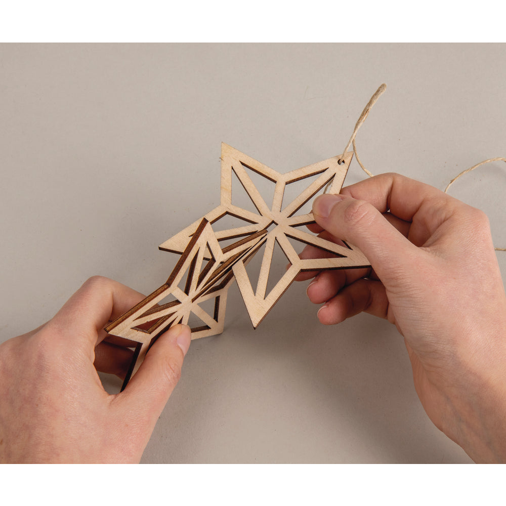 Holz Deko 3D Stern