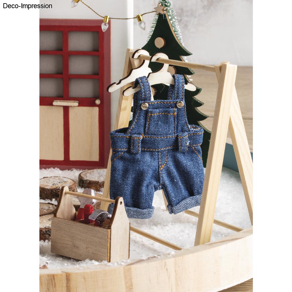Miniatur Latzhose Jeans für Wichtel