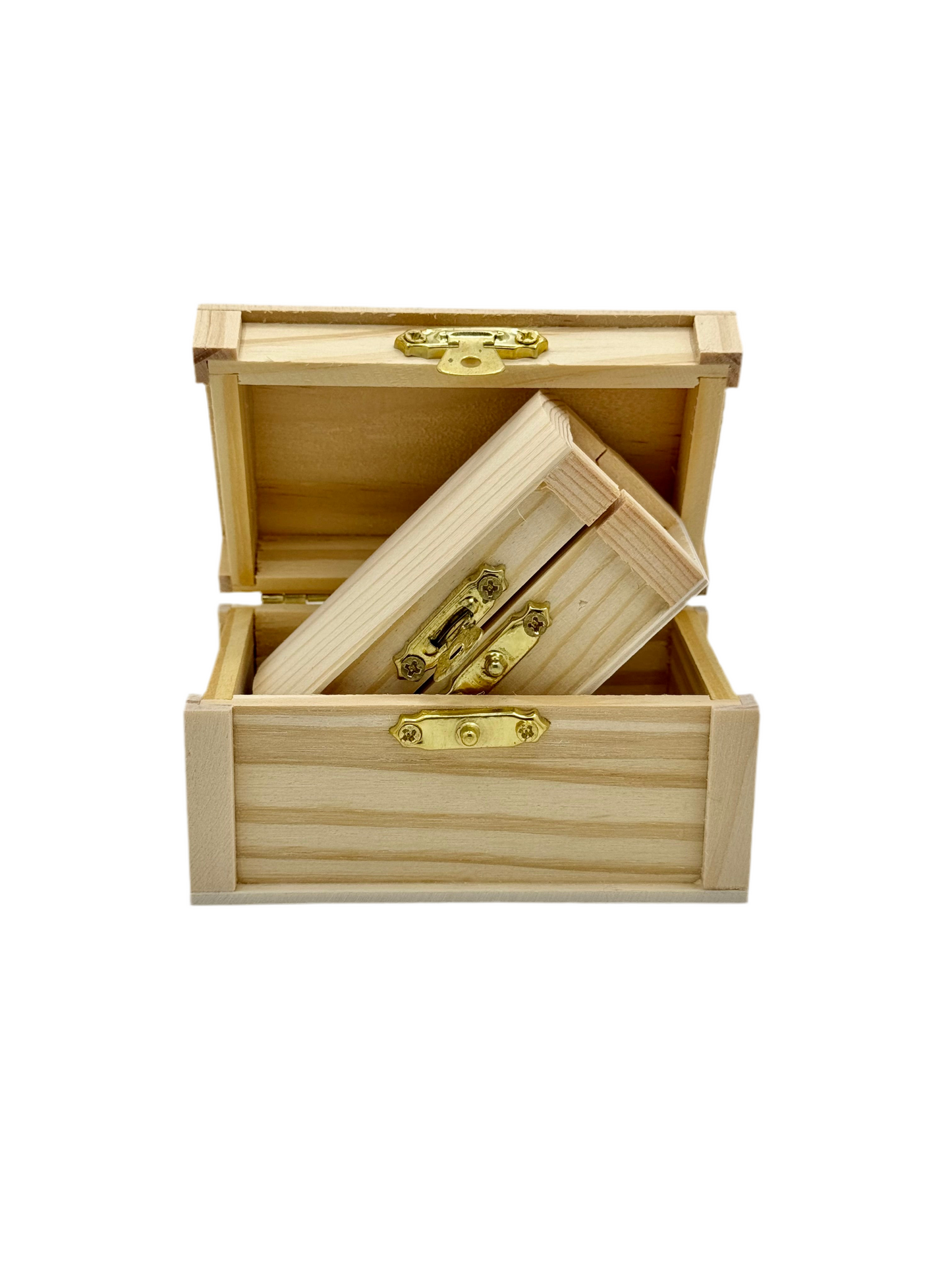 Holz-Schatztruhe