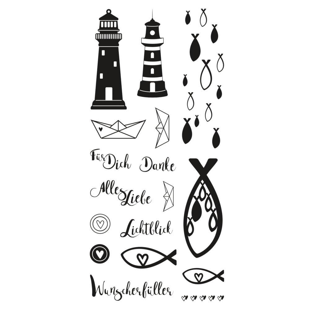 Clear Stamps - Fische, Leuchtturm&Co.