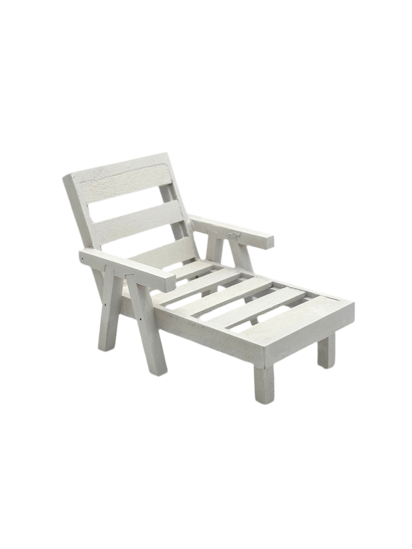 Holzliege weiß Miniatur