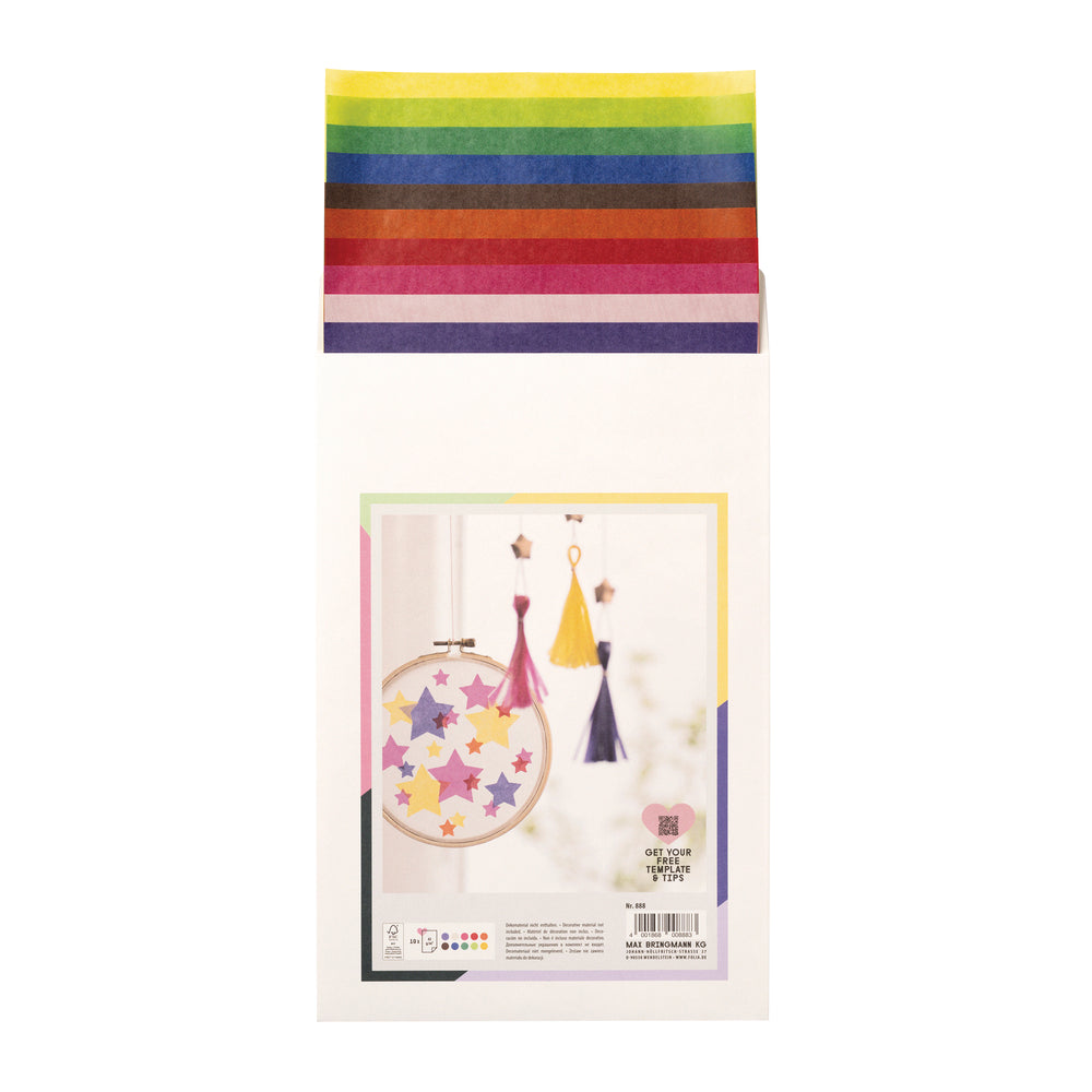 Transparentpapier 10 Farben