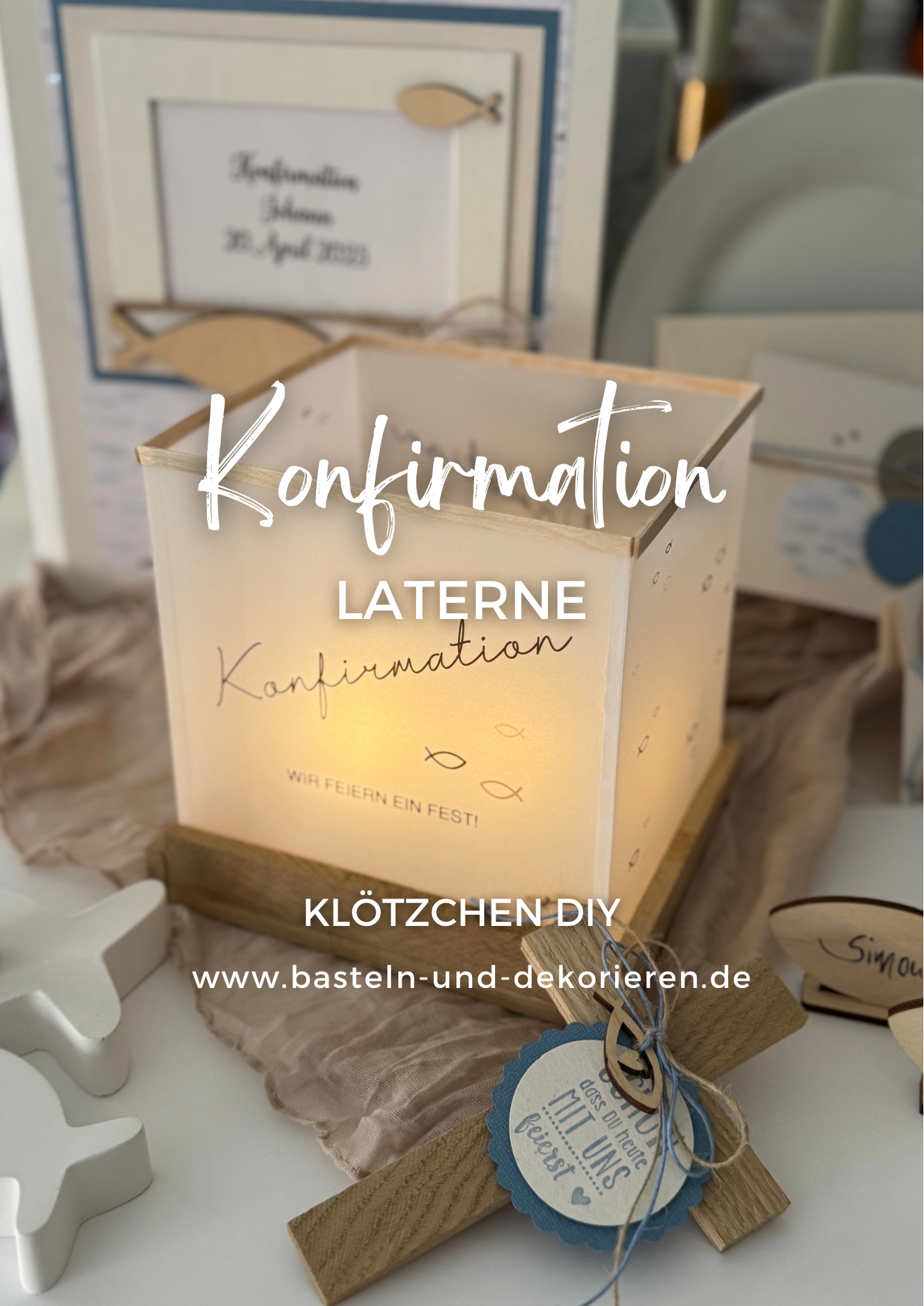 Klötzchen Bastelpaket Eiche incl. Leim