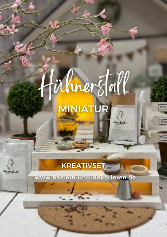 Hühnerstall Miniatur Kreativset 1:12 Wichteltür
