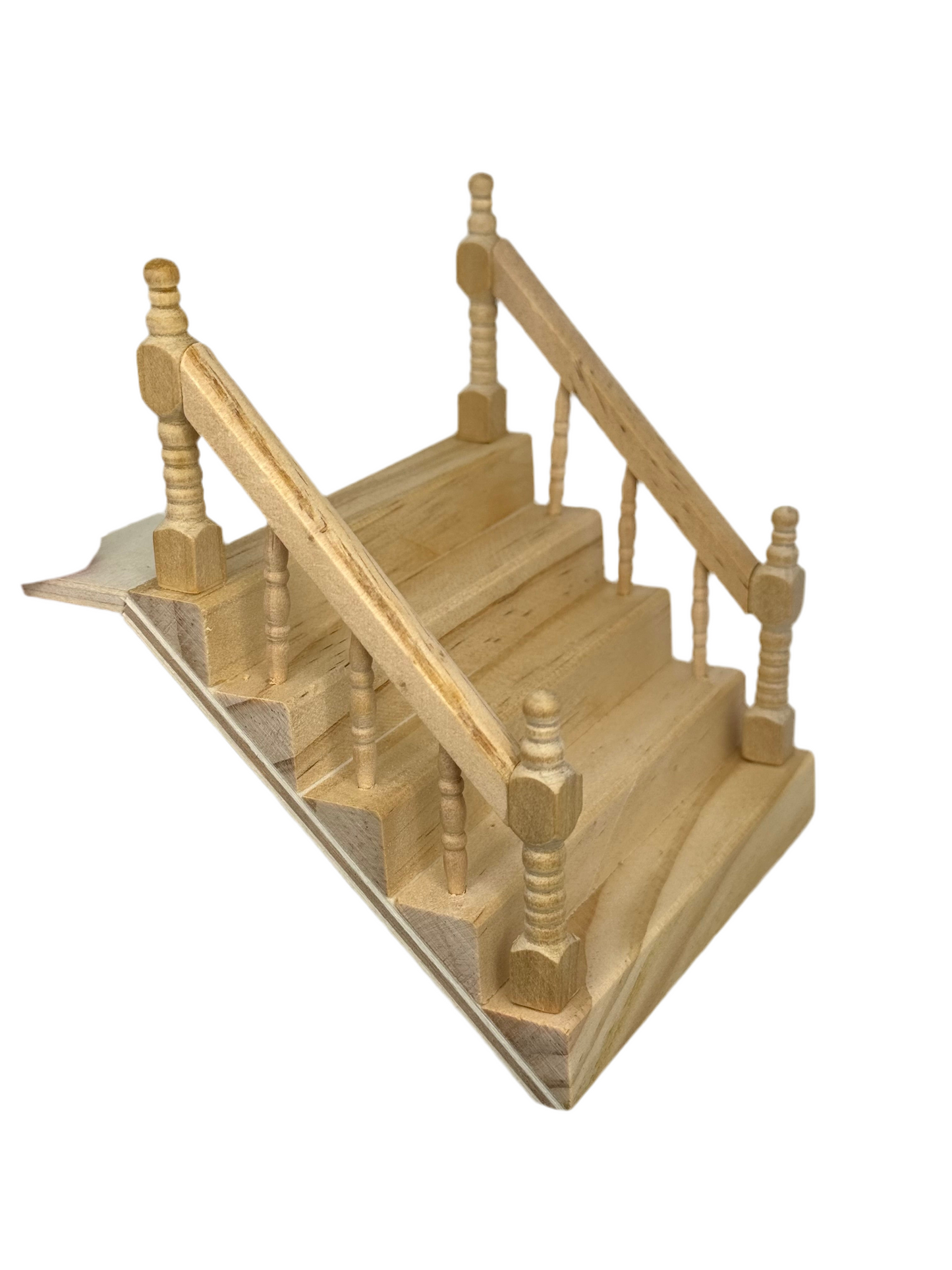 Treppe mit Handlauf und gedrechselten Pfosten