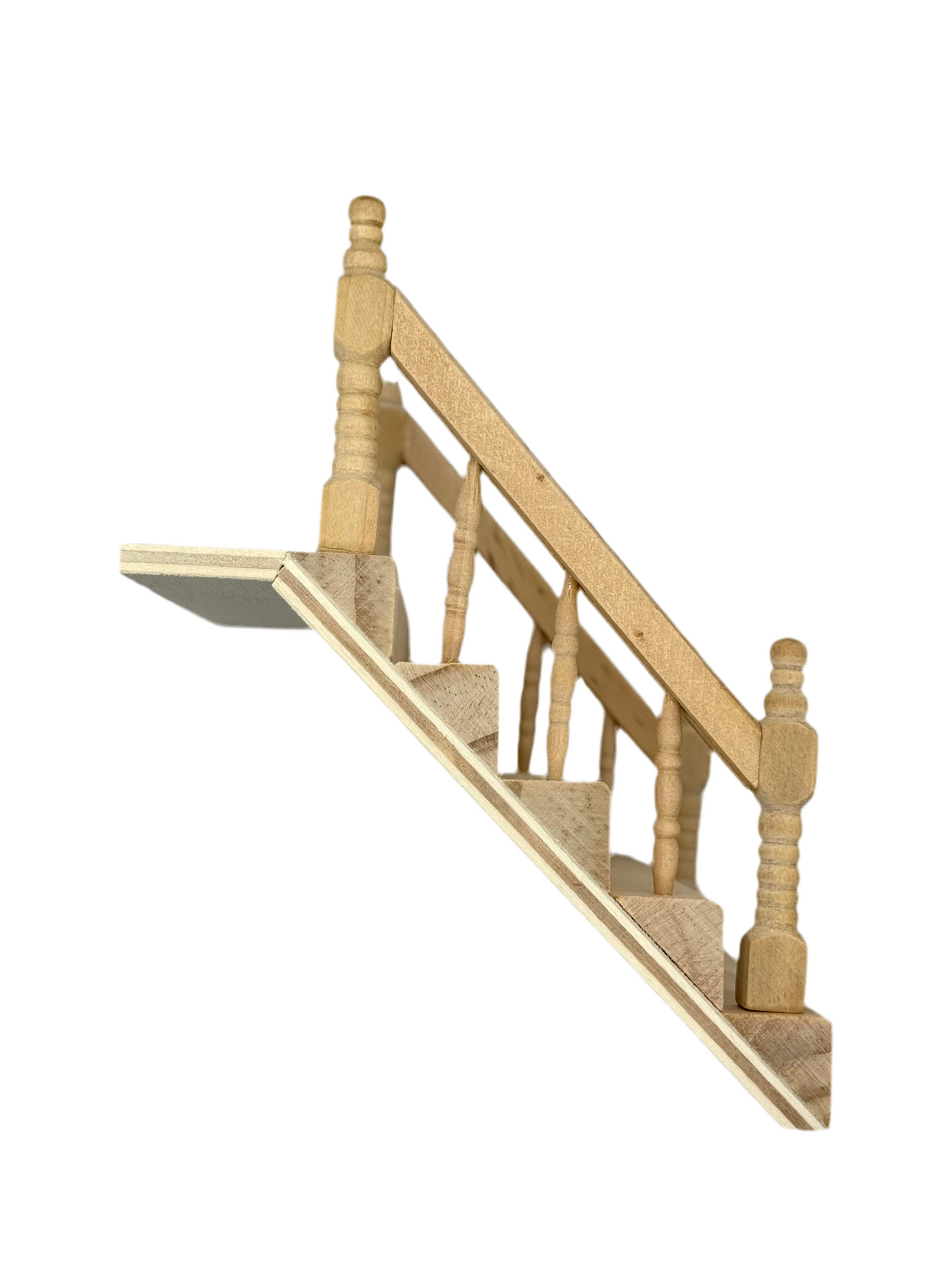Treppe mit Handlauf und gedrechselten Pfosten