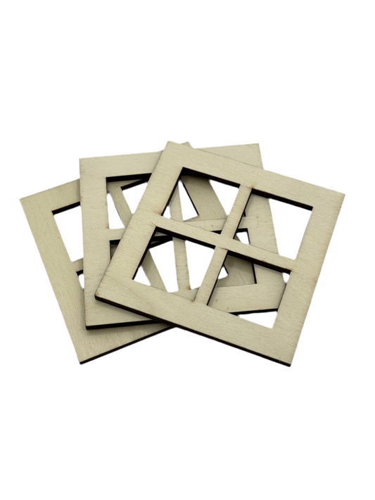 Holzfenster 3er Set