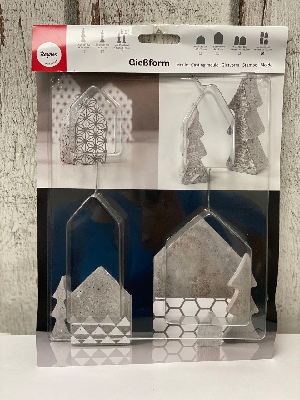 Gießform Haus verschiedene