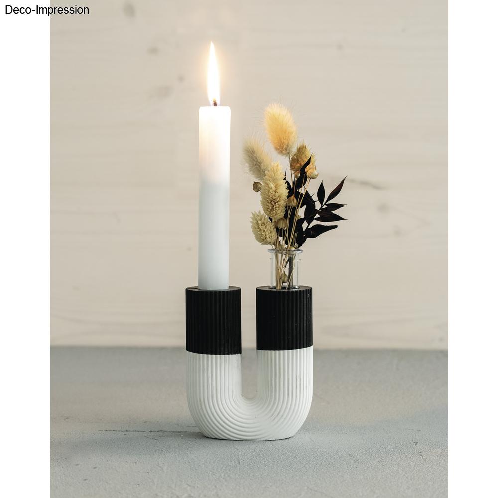 Gießform U-Form Vase geriffelt