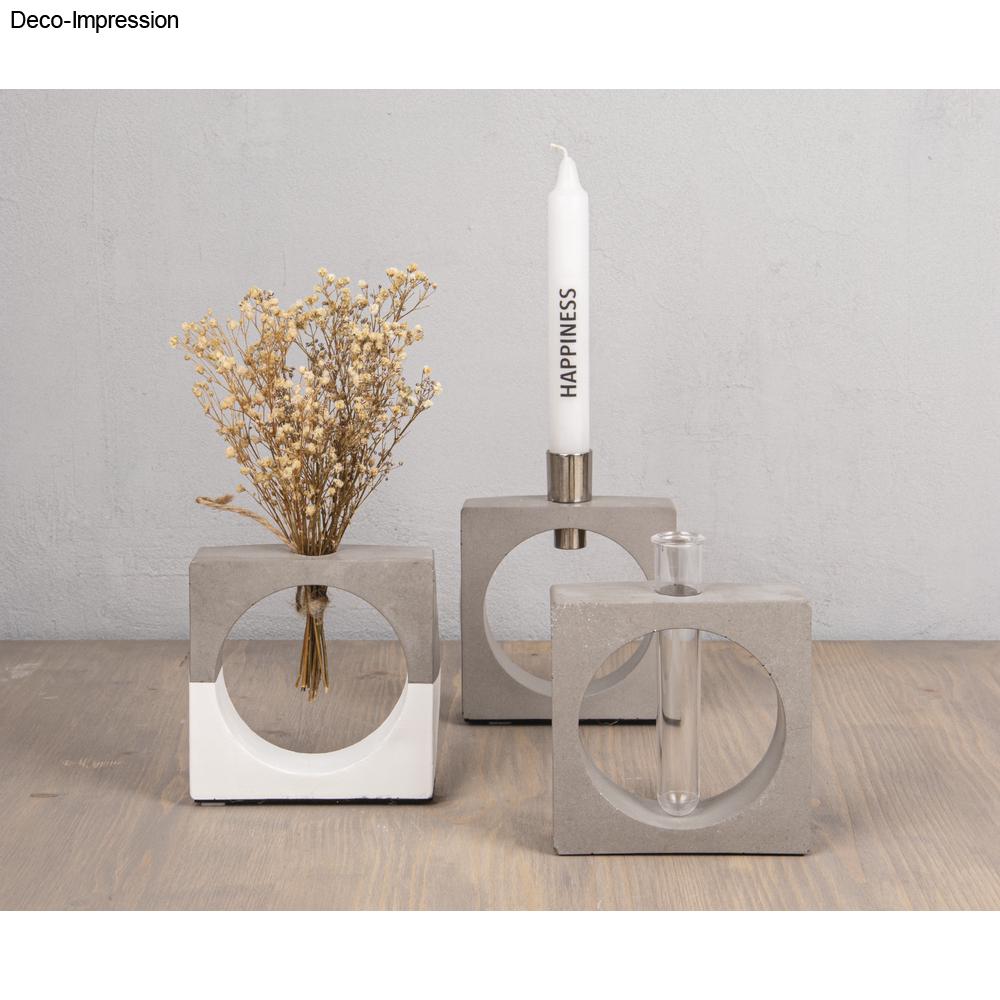 Gießform Vase Quadrat mit Kreisausschnitt