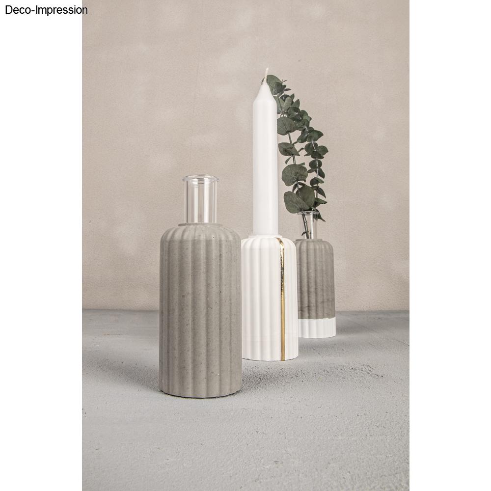 Gießform Vase geriffelt