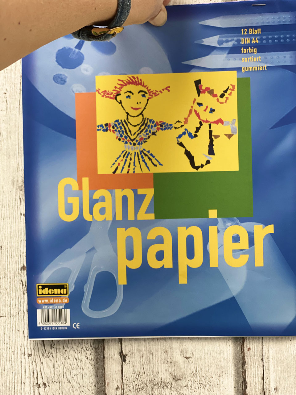 Glanzpapier, Block mit 12 Blatt
