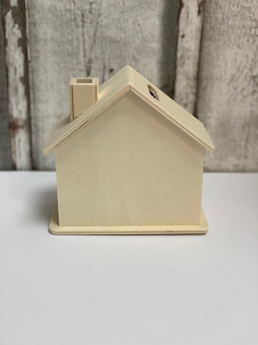 Spardose Holz-Haus