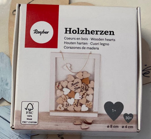 Holzherzen Beschriftbar
