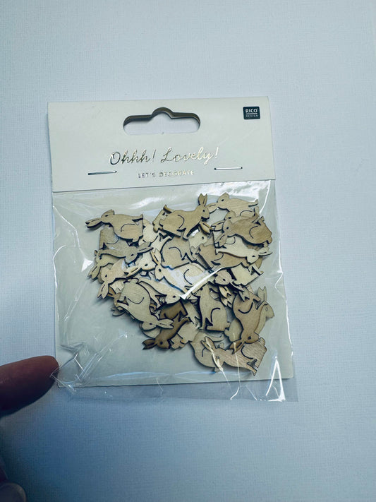 Holzstreuteile Hase klein