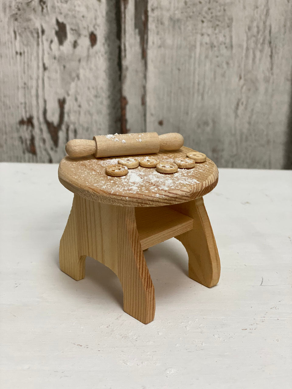 Holztisch rund Miniatur