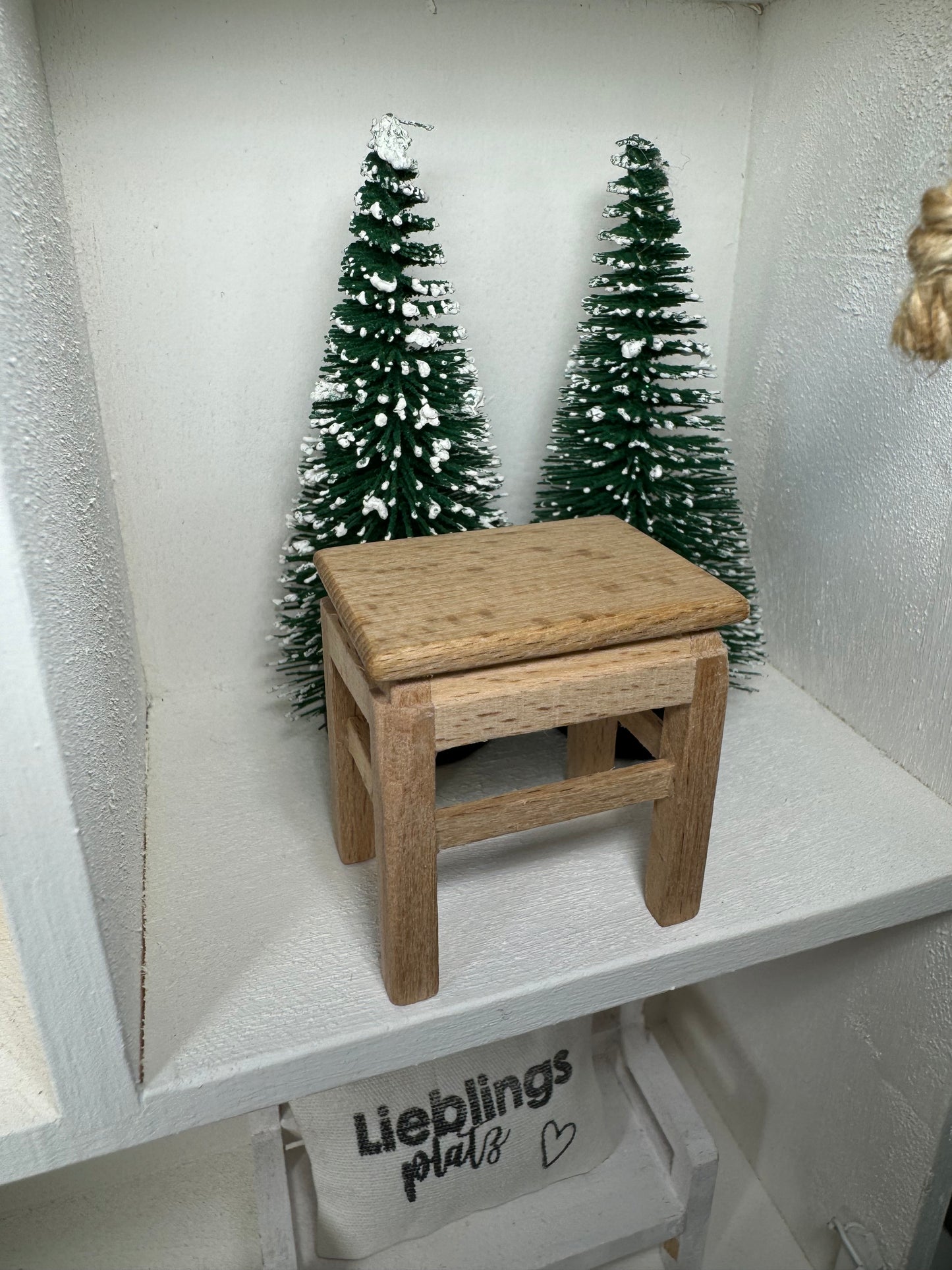 Holz-Hocker Miniatur