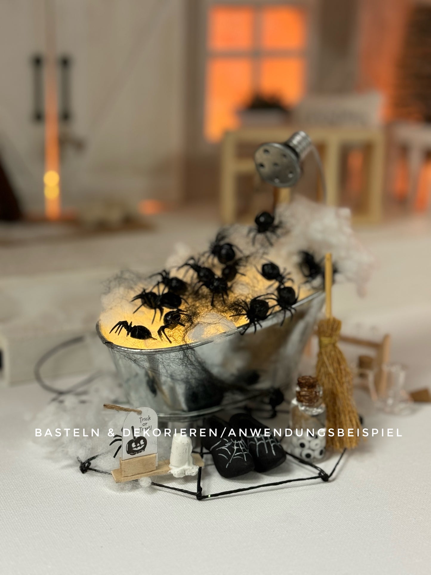 Badewanne Zink mit Zubehör Set