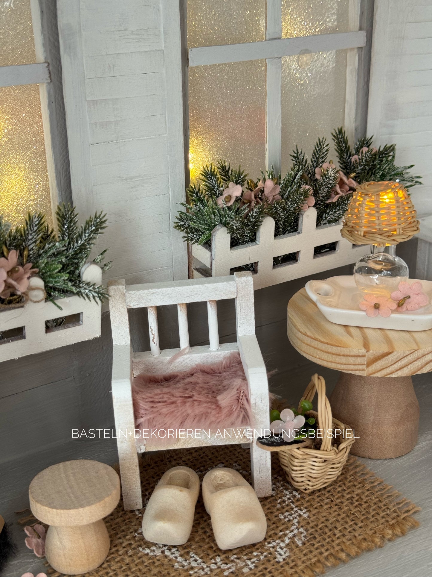 Blumenkasten Miniatur für Wichteltür und Puppenhaus