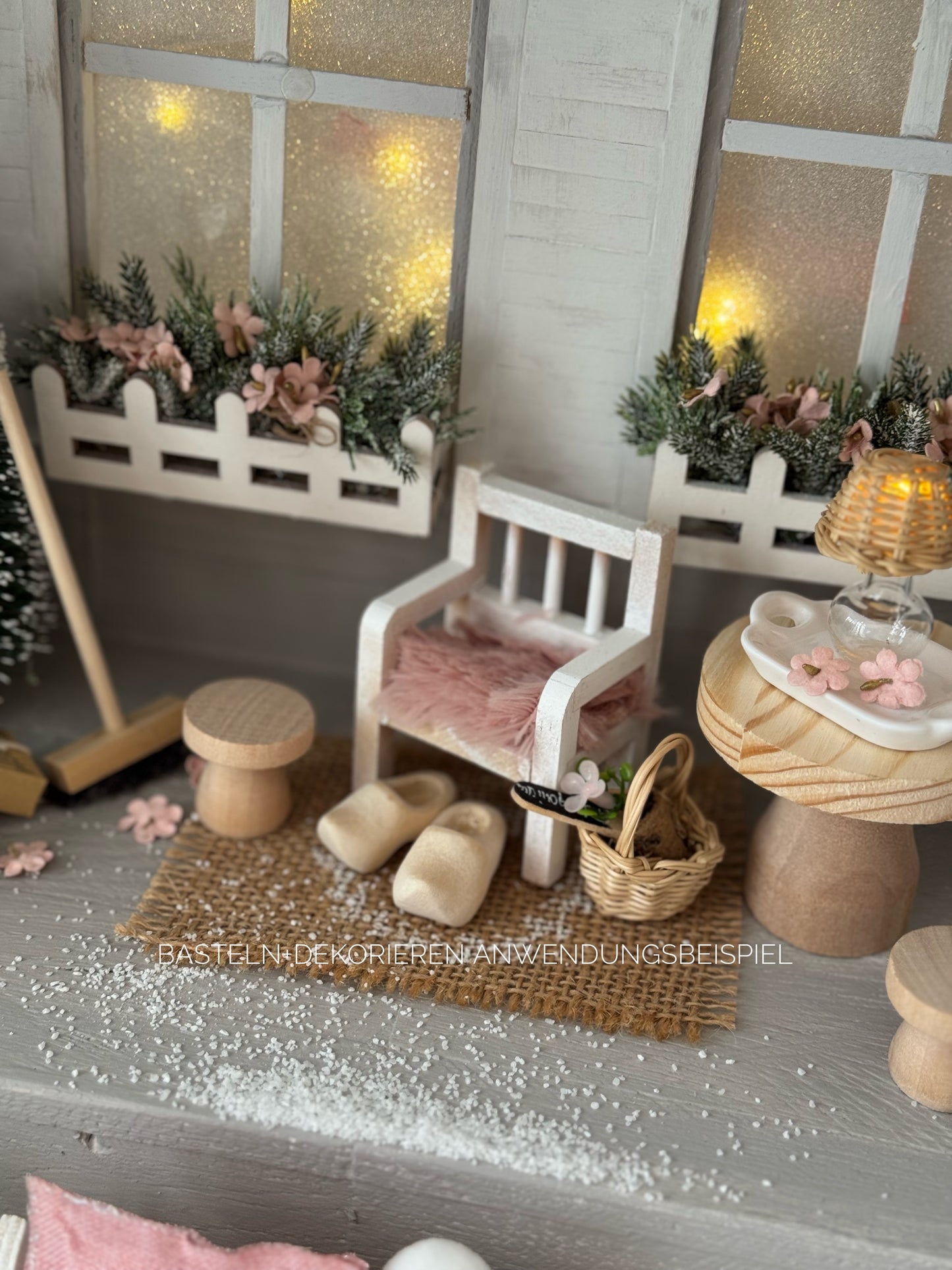 Blumenkasten Miniatur für Wichteltür und Puppenhaus