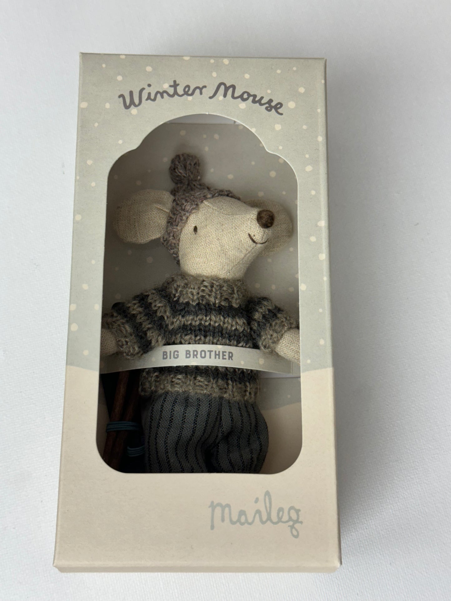 Wintermaus mit Skiset Maileg